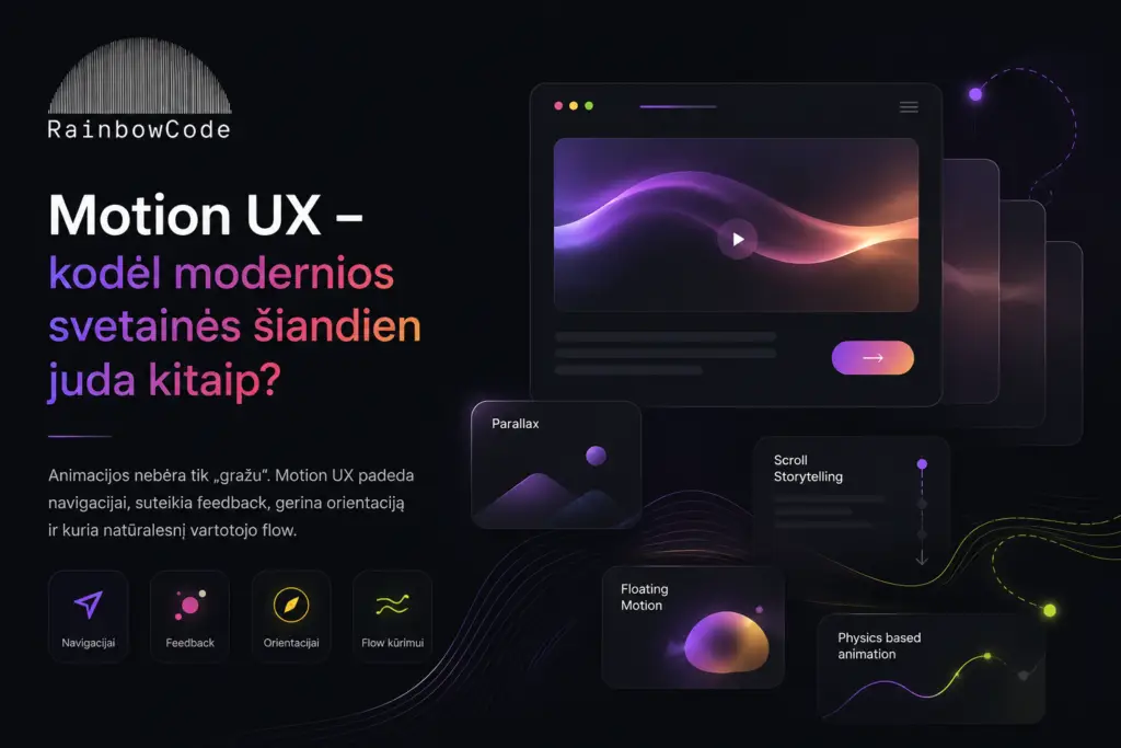 Motion UX – kodėl modernios svetainės šiandien juda kitaip?