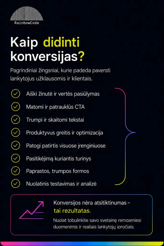 Kaip didinti konversijas